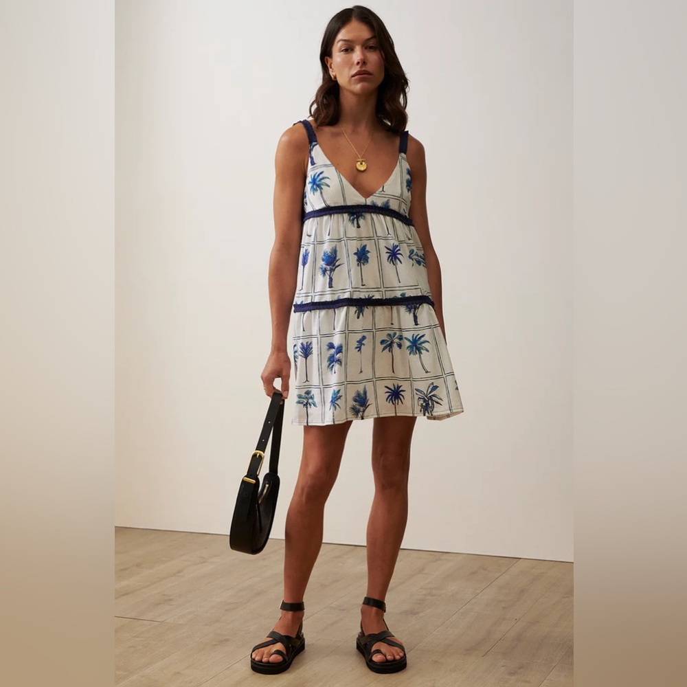 Sancia The Pascal Mini Dress in Palm Print Size Small NWT
